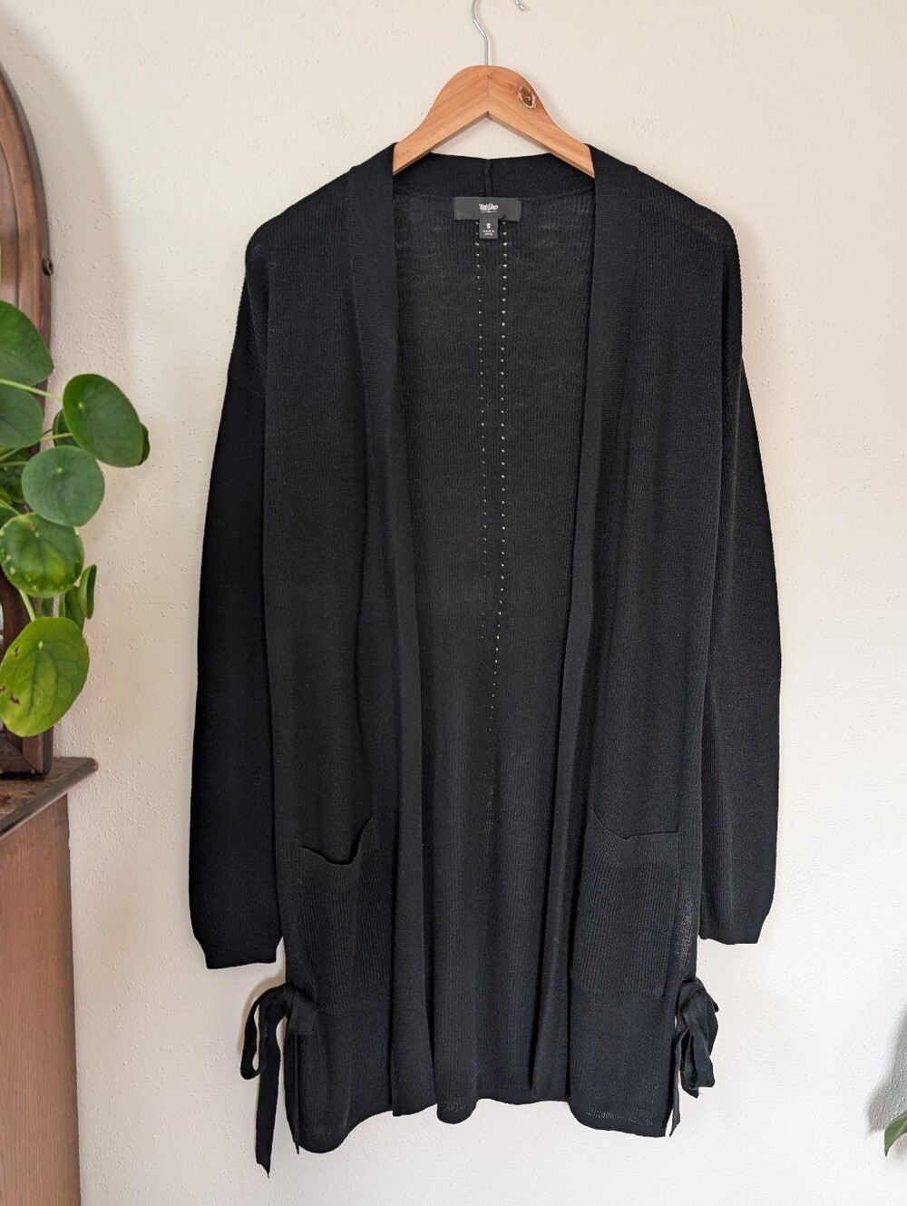 Mossimo | Longline Open Front Cardigan Bow Detail
